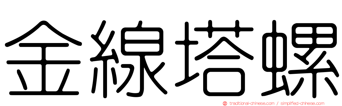 金線塔螺