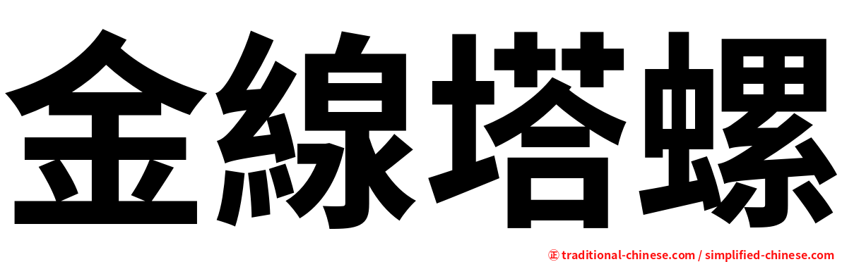 金線塔螺