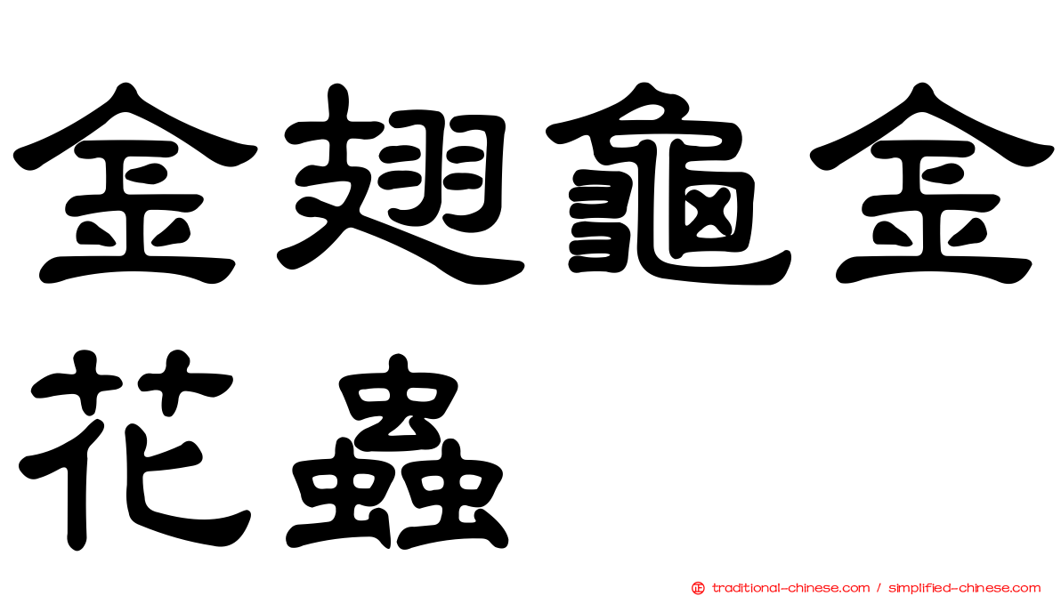 金翅龜金花蟲