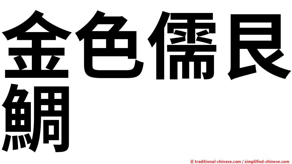 金色儒艮鯛