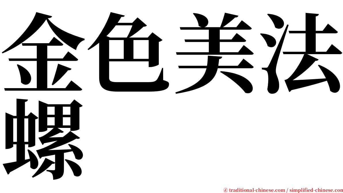 金色美法螺 serif font