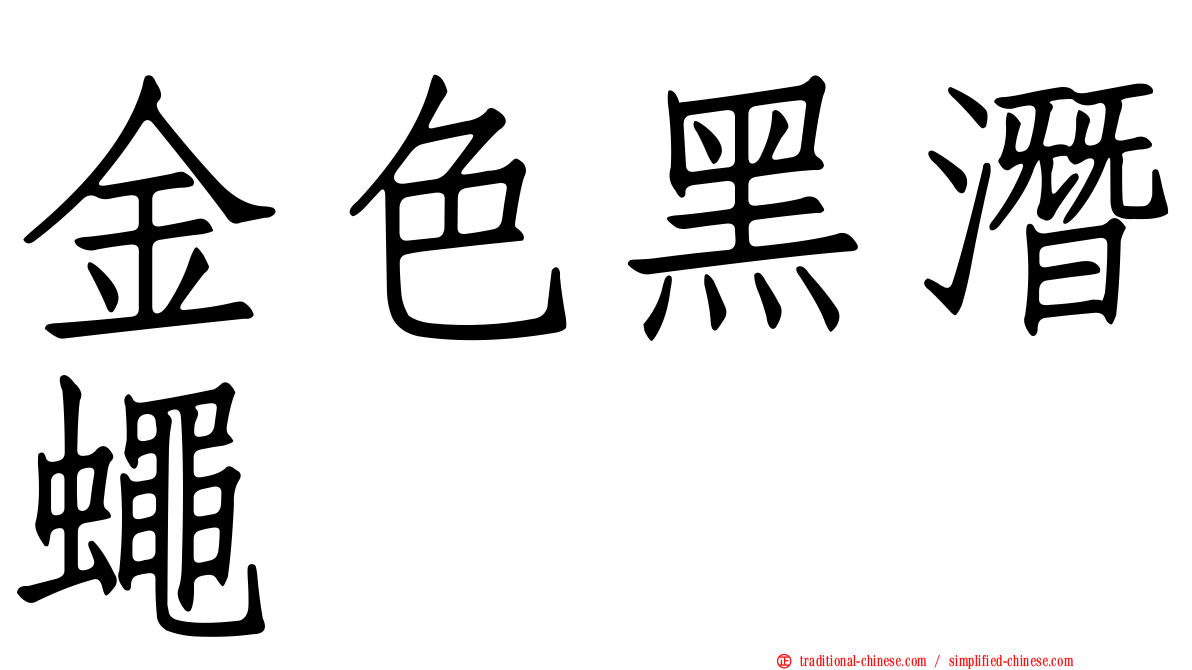 金色黑潛蠅