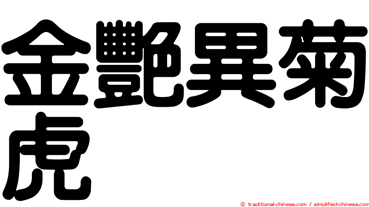 金艷異菊虎
