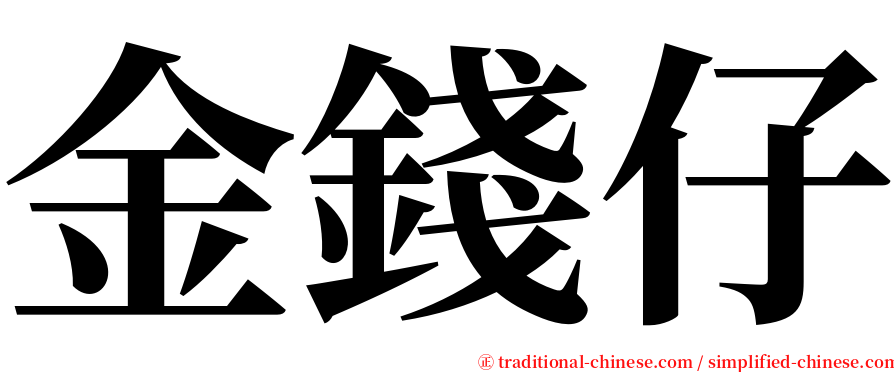金錢仔 serif font