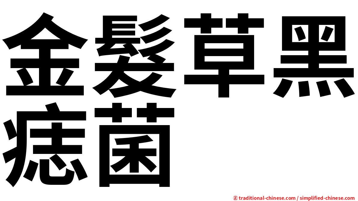 金髮草黑痣菌