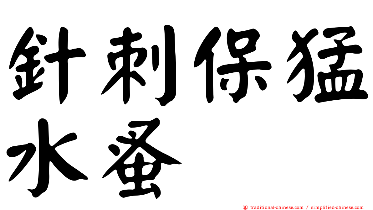 針刺保猛水蚤