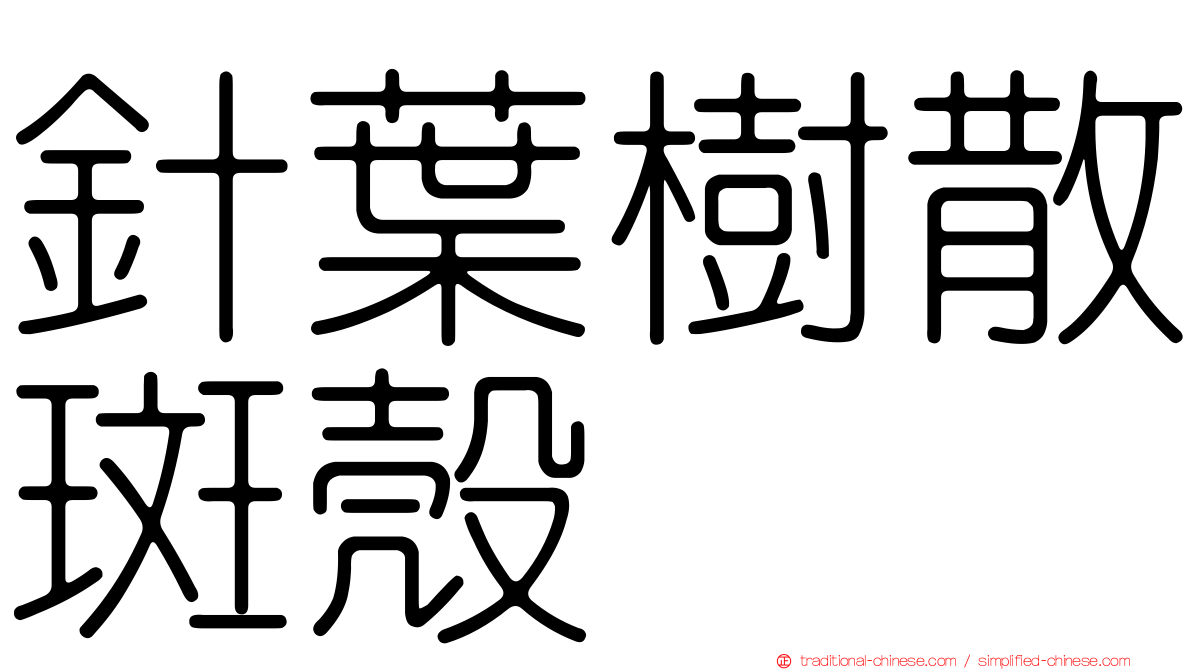 針葉樹散斑殼