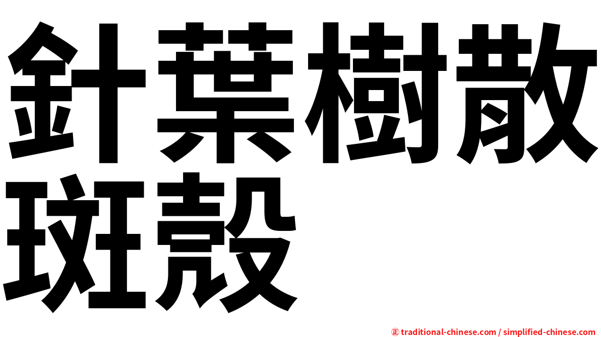 針葉樹散斑殼