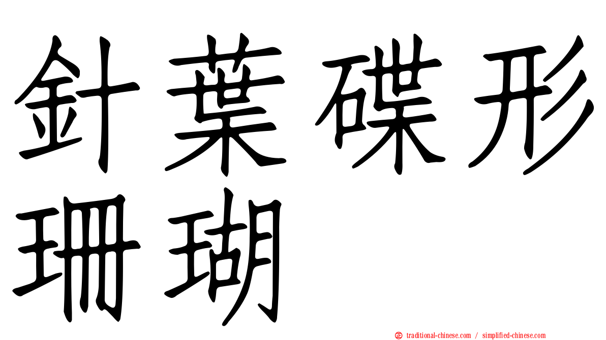 針葉碟形珊瑚