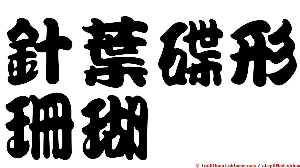 針葉碟形珊瑚