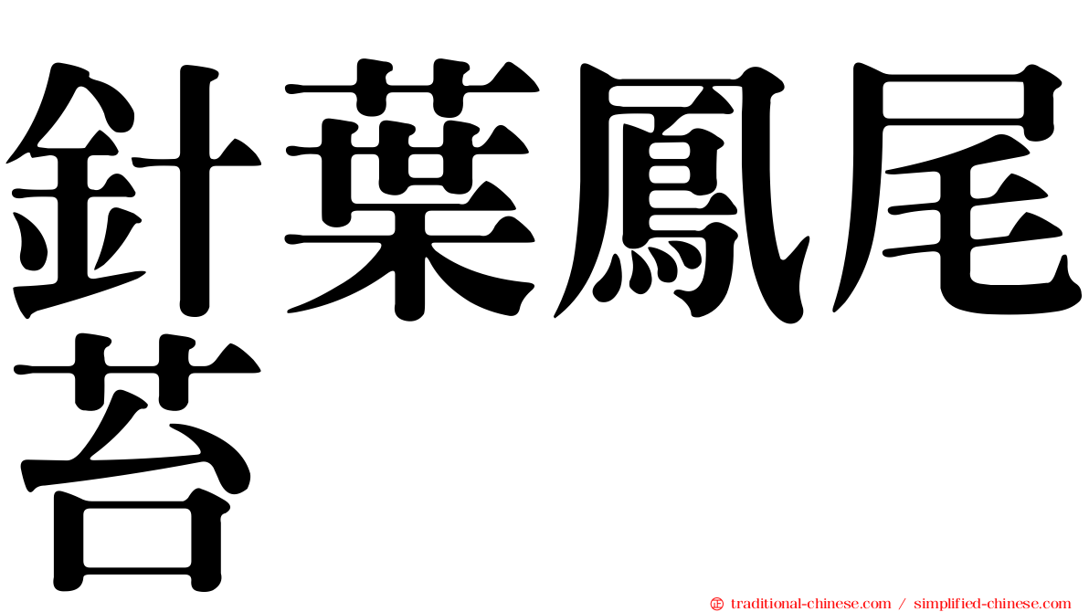 針葉鳳尾苔