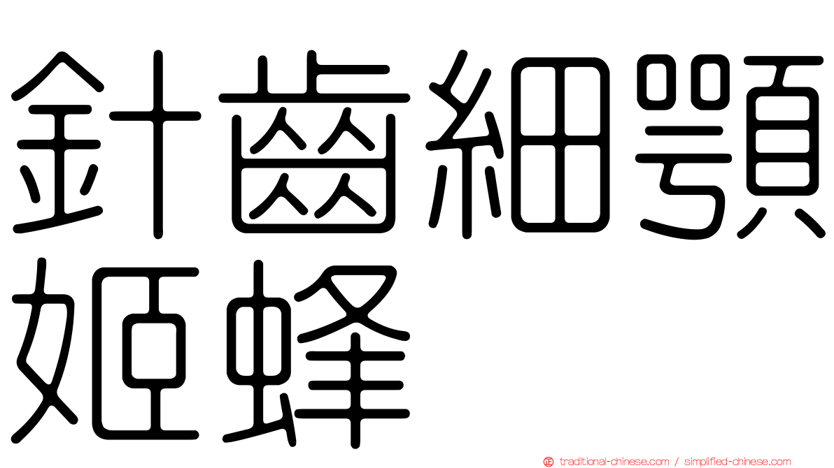 針齒細顎姬蜂