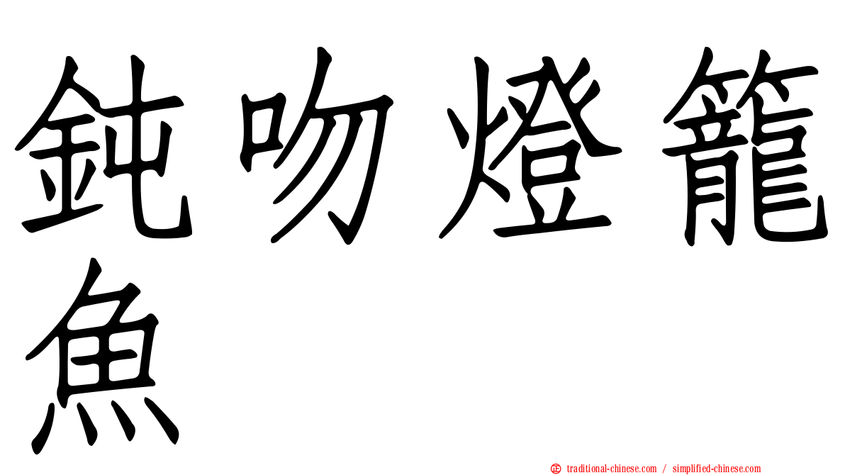鈍吻燈籠魚
