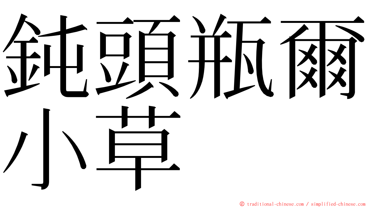 鈍頭瓶爾小草 ming font