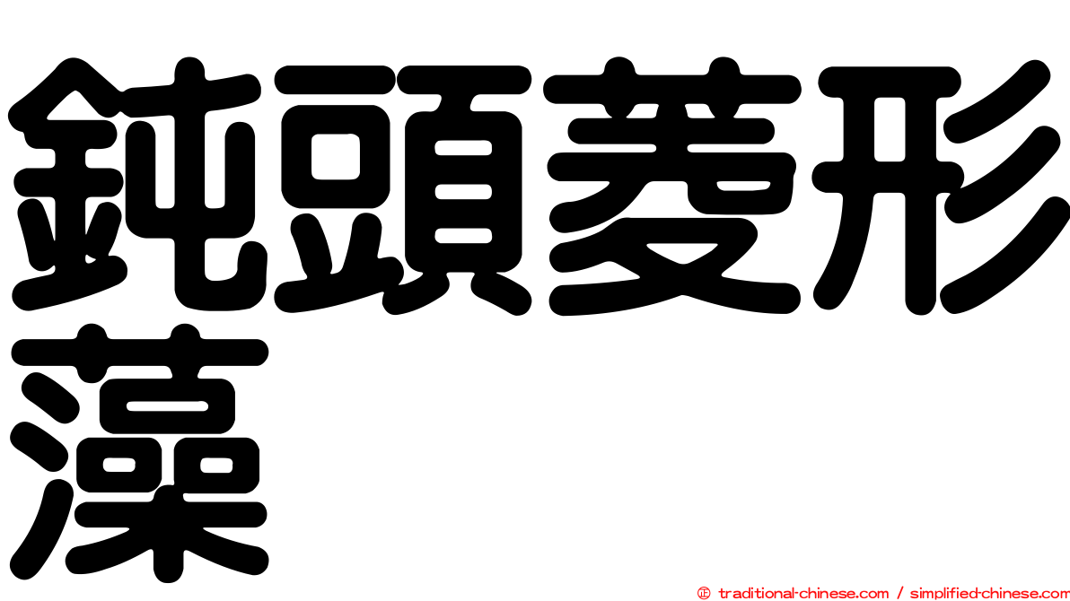 鈍頭菱形藻