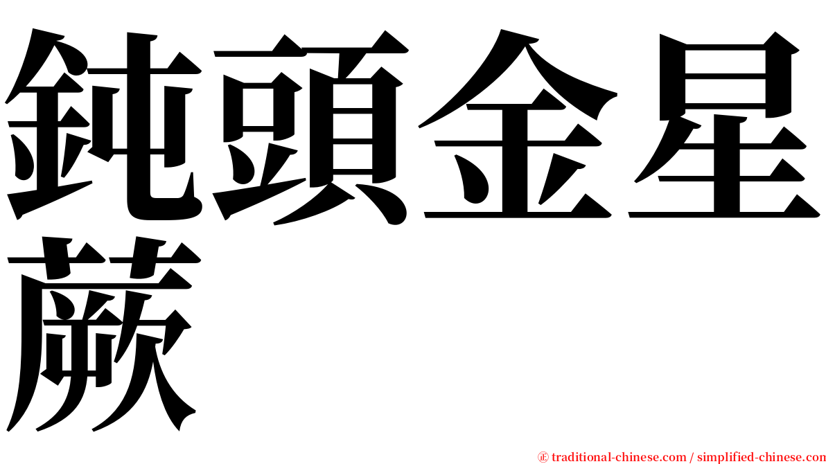 鈍頭金星蕨 serif font