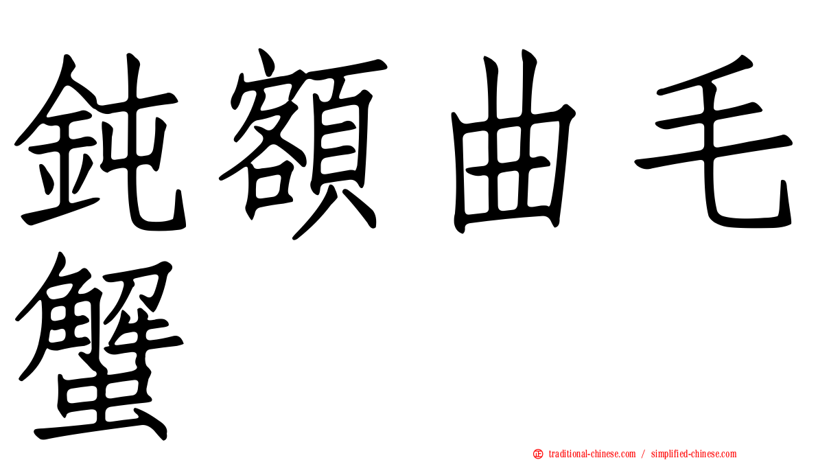 鈍額曲毛蟹