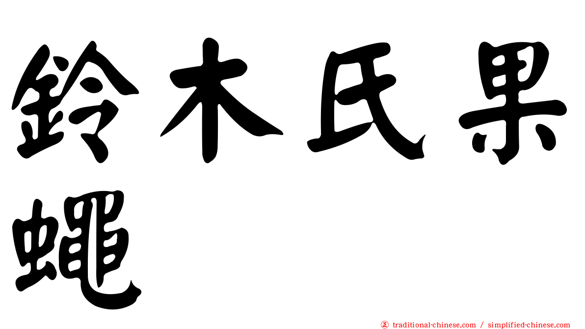 鈴木氏果蠅