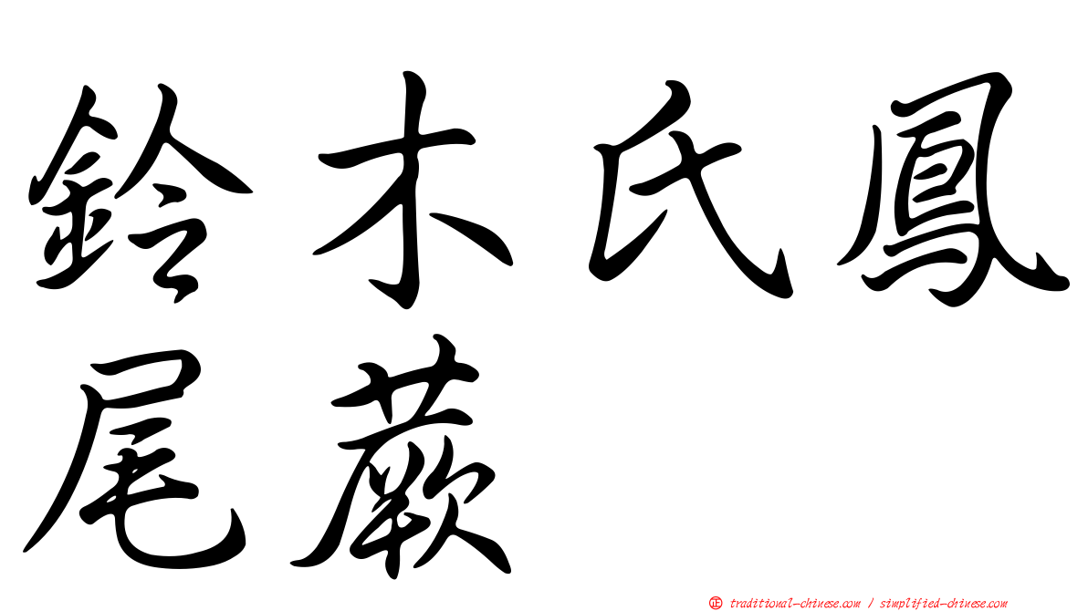 鈴木氏鳳尾蕨