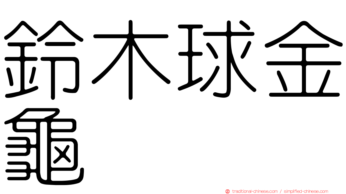 鈴木球金龜