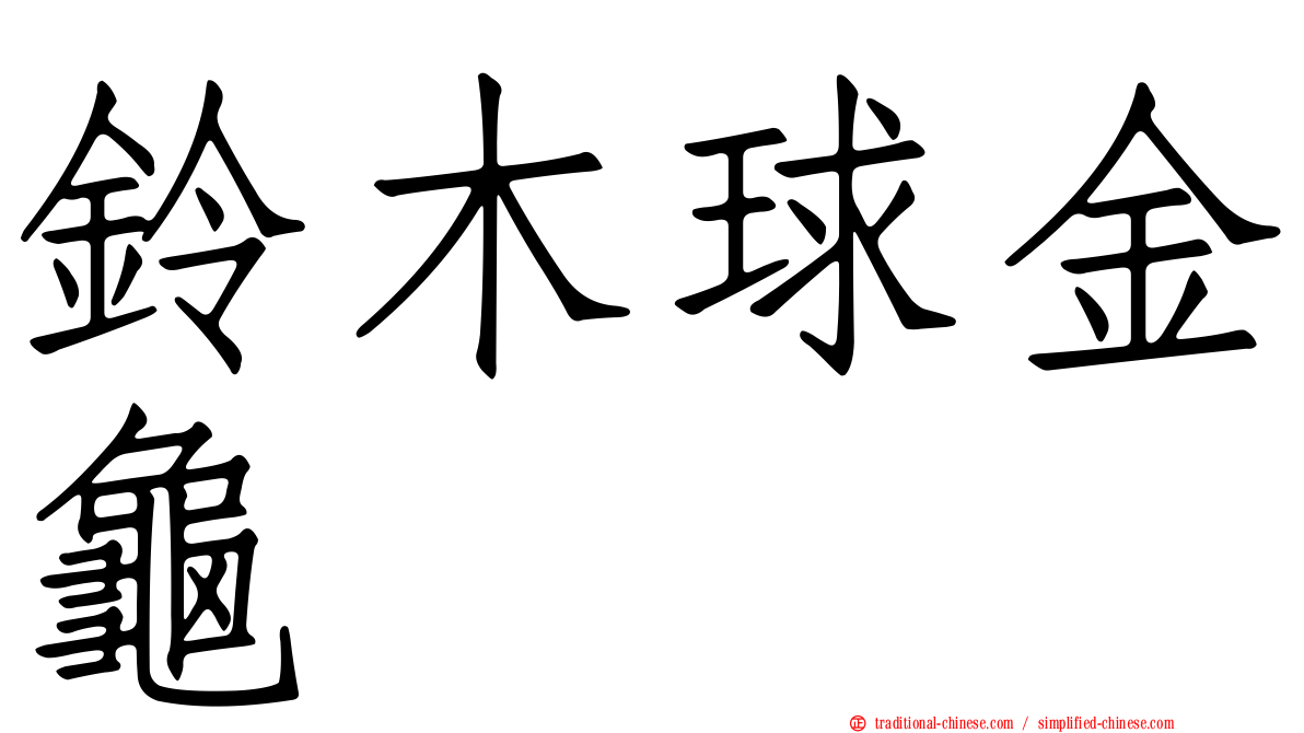 鈴木球金龜