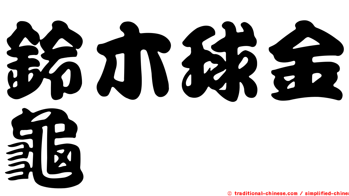 鈴木球金龜