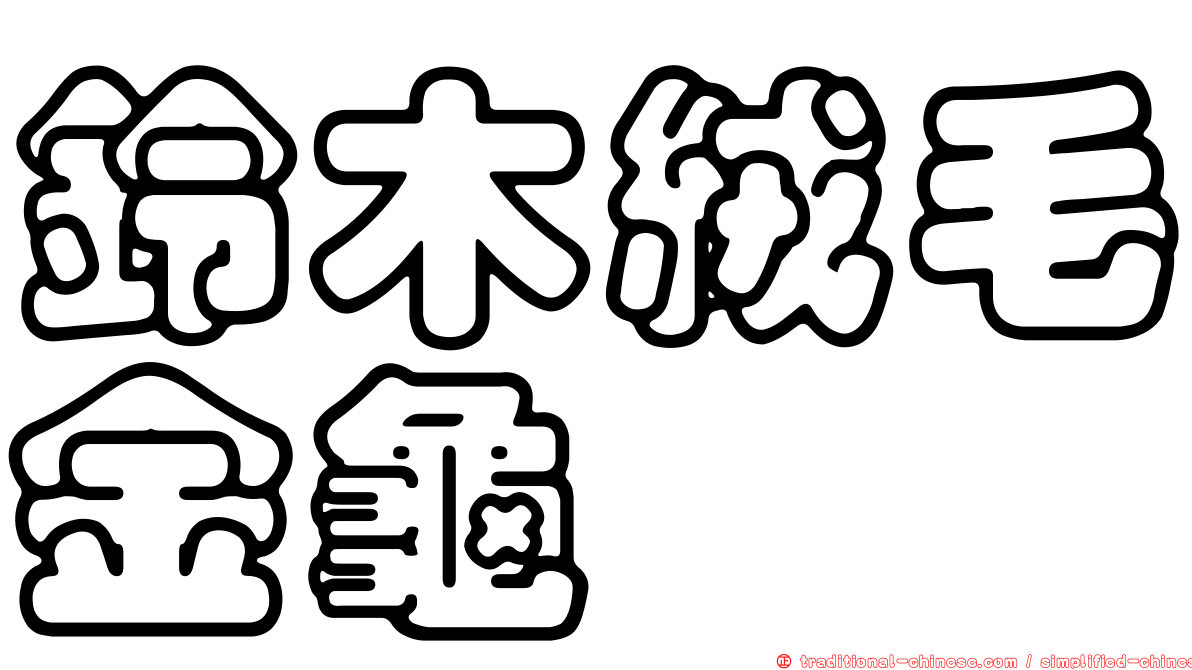 鈴木絨毛金龜