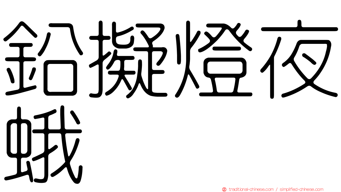 鉛擬燈夜蛾