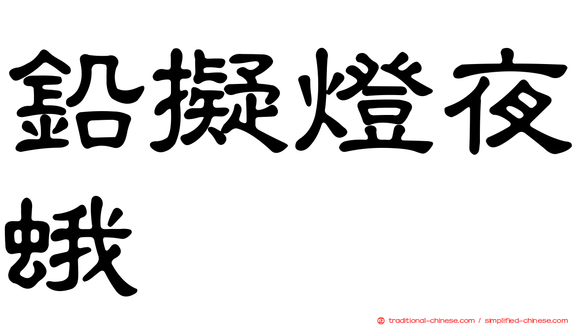 鉛擬燈夜蛾