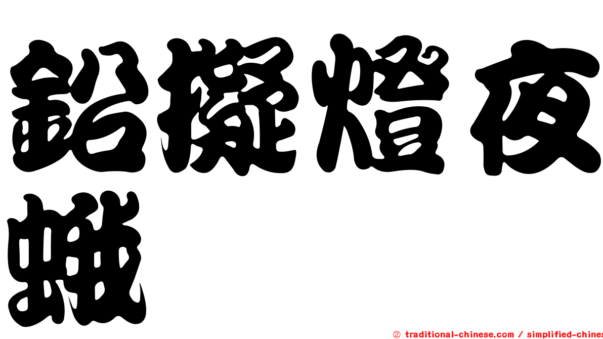 鉛擬燈夜蛾
