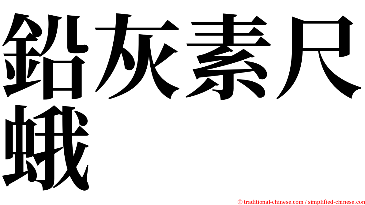 鉛灰素尺蛾 serif font
