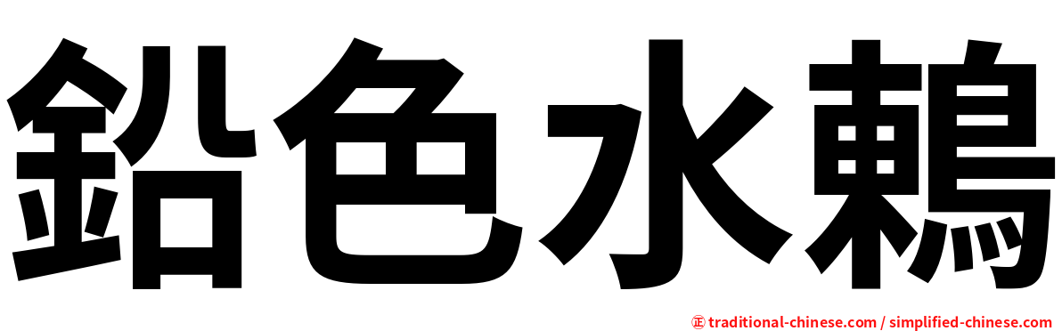 鉛色水鶇