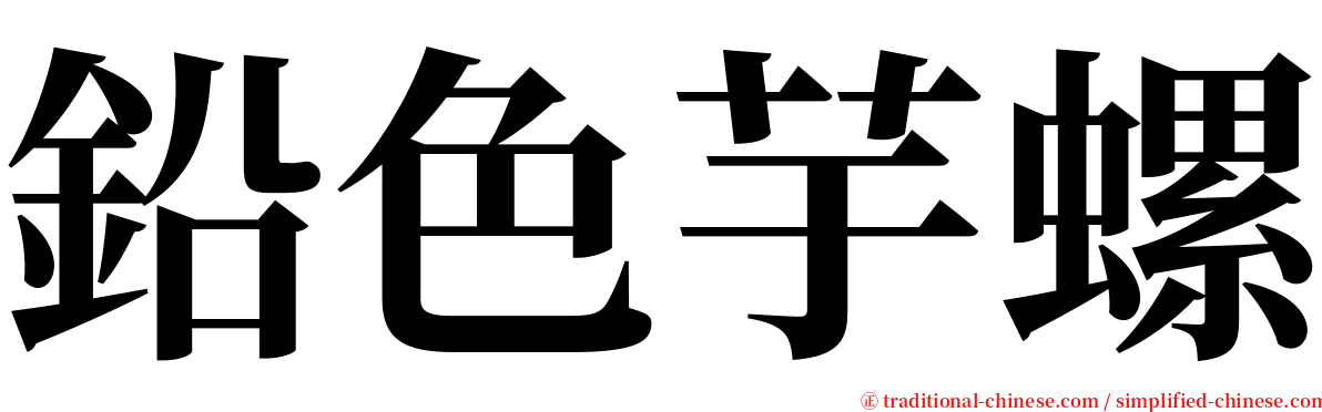鉛色芋螺 serif font