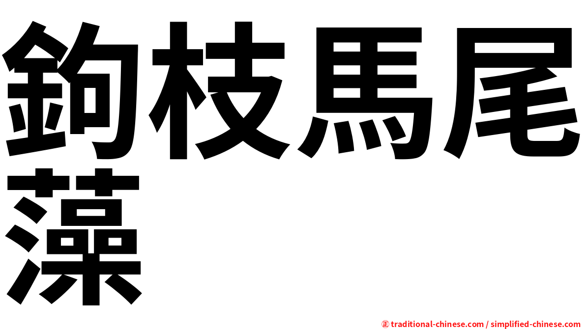 鉤枝馬尾藻