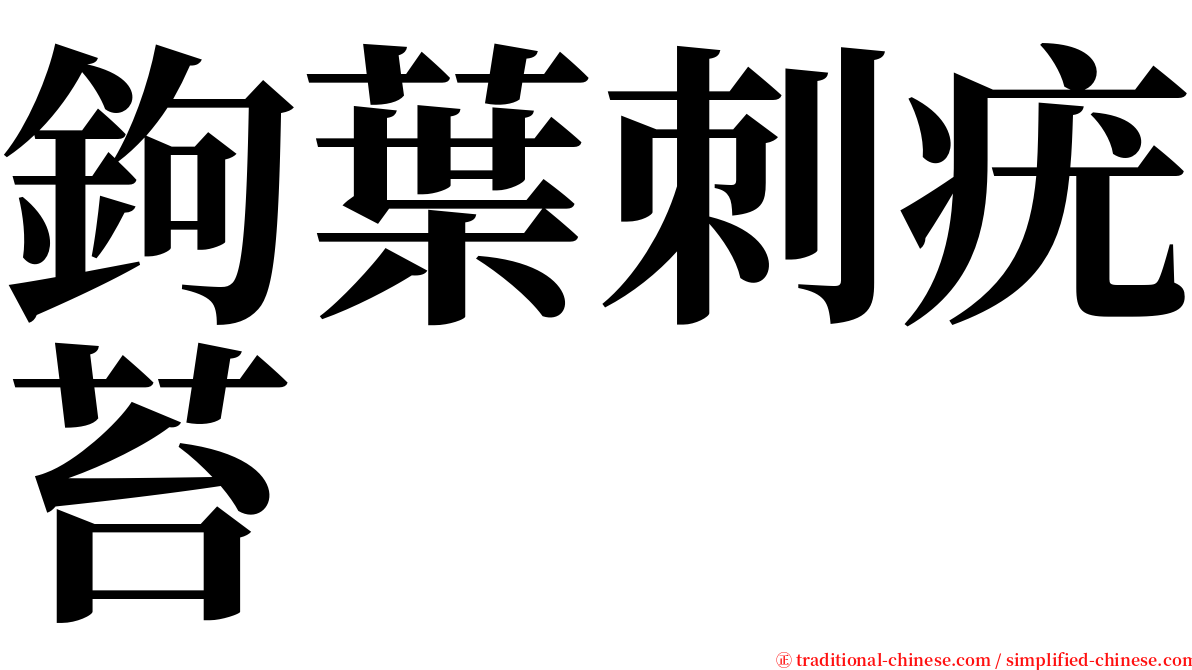 鉤葉刺疣苔 serif font