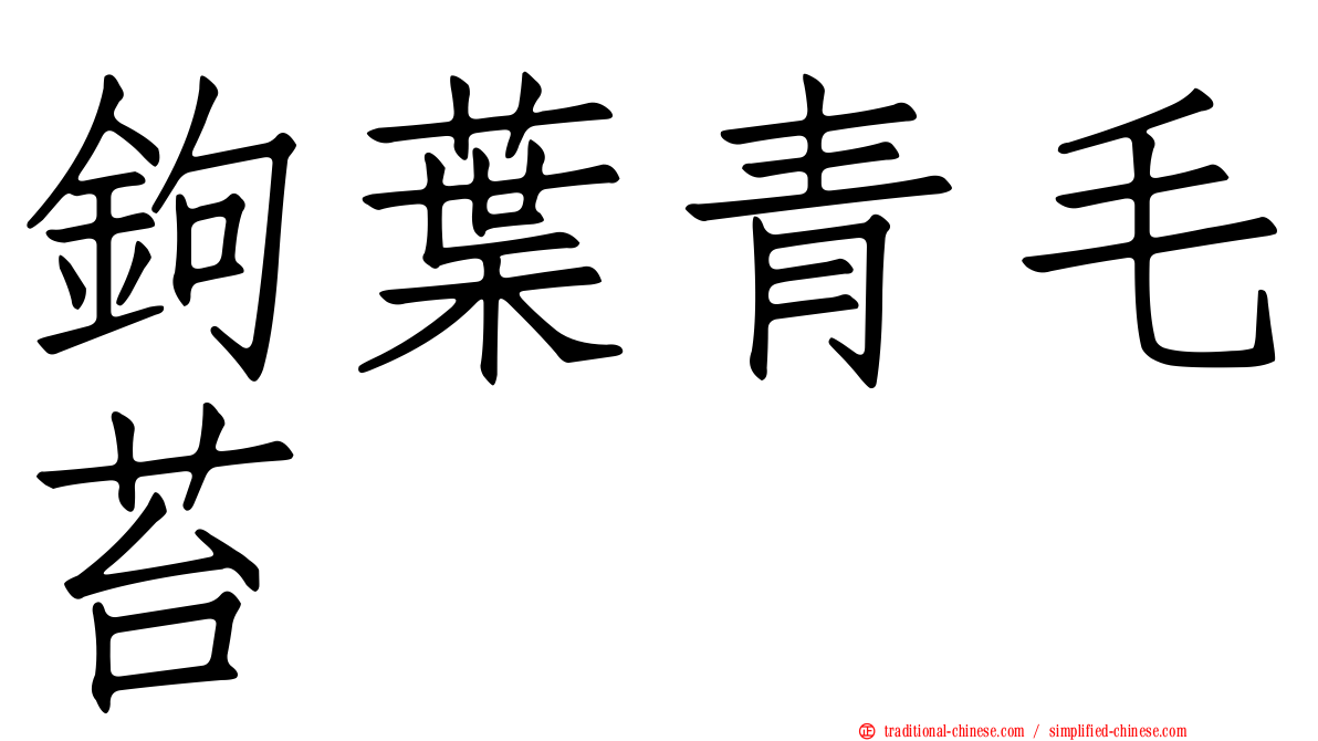鉤葉青毛苔