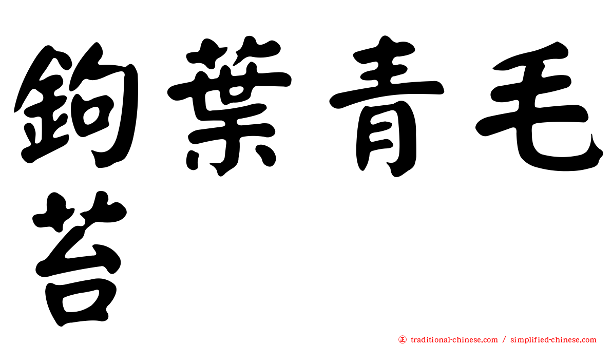 鉤葉青毛苔