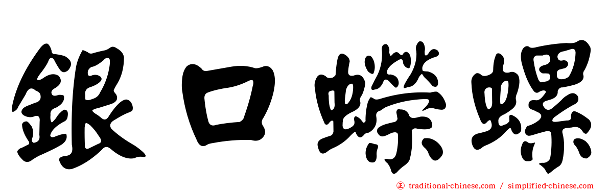 銀口蠑螺