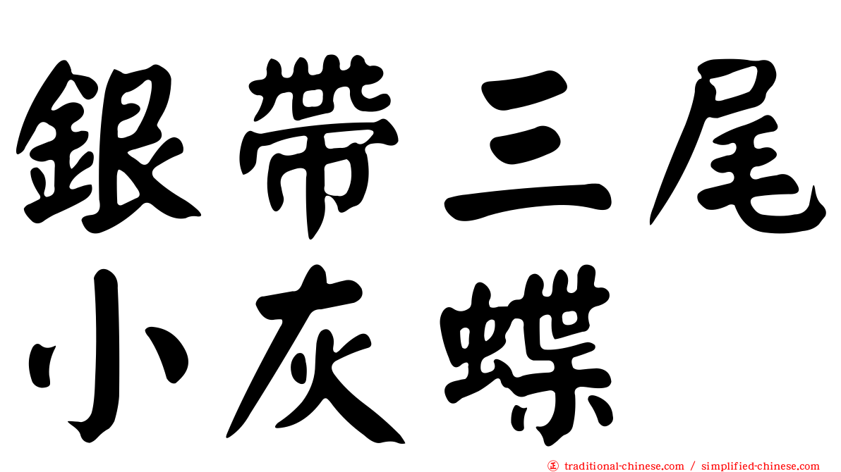 銀帶三尾小灰蝶