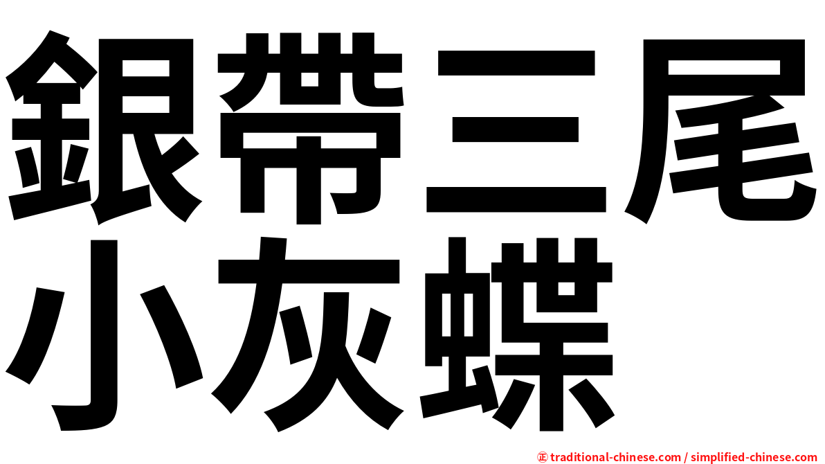 銀帶三尾小灰蝶