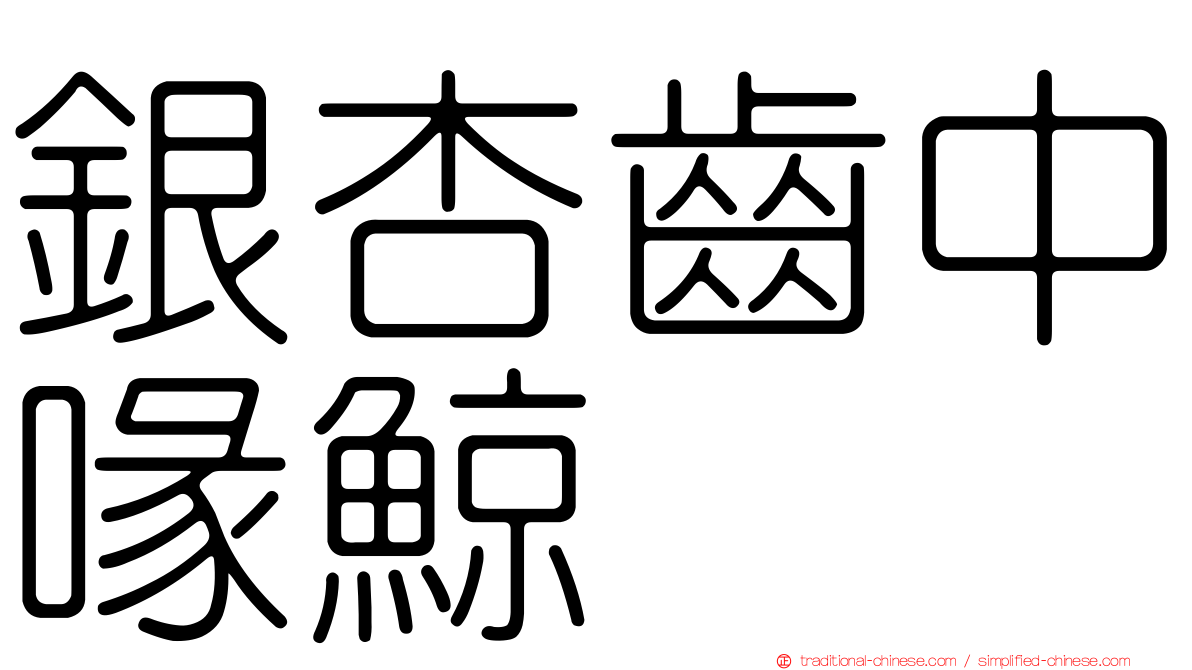 銀杏齒中喙鯨