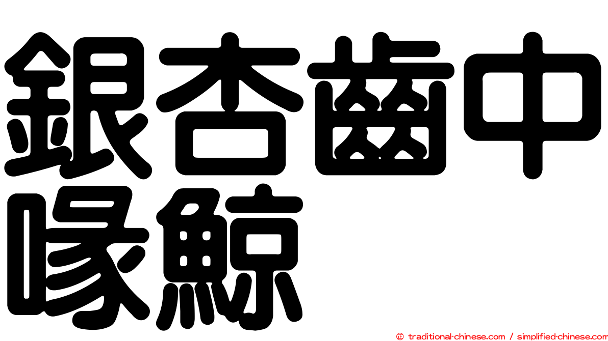 銀杏齒中喙鯨