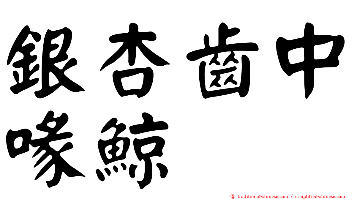 銀杏齒中喙鯨