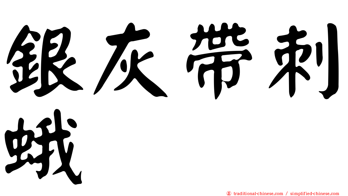 銀灰帶刺蛾