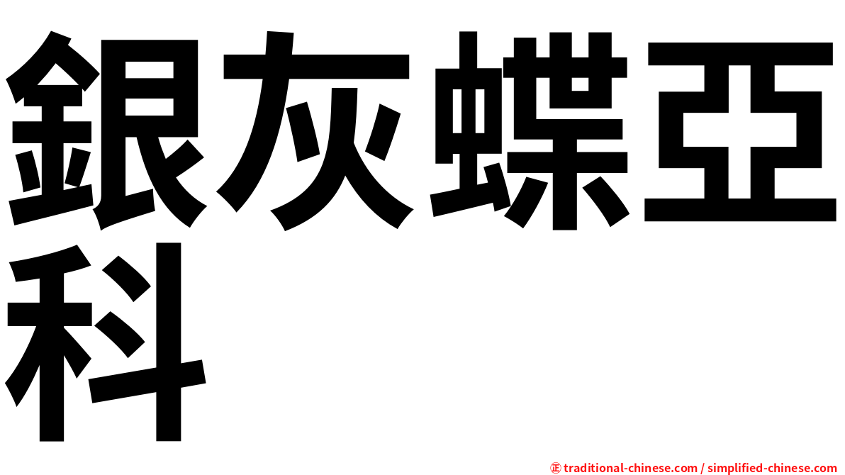 銀灰蝶亞科