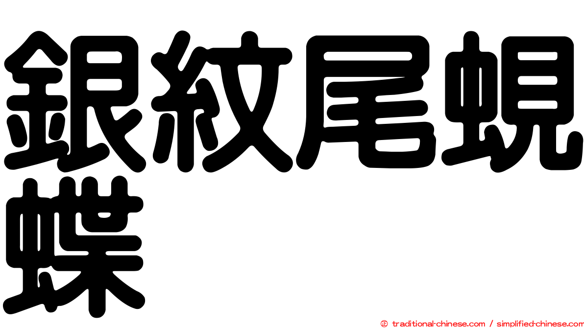 銀紋尾蜆蝶