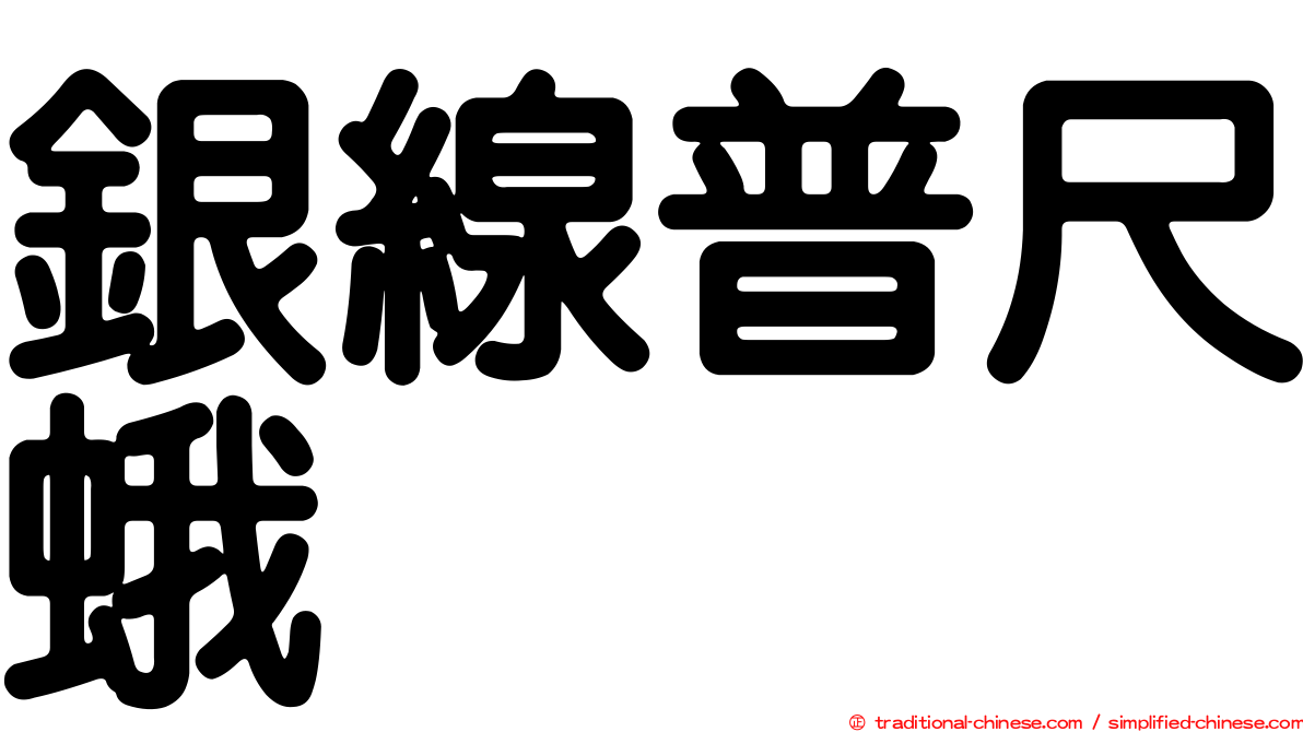 銀線普尺蛾