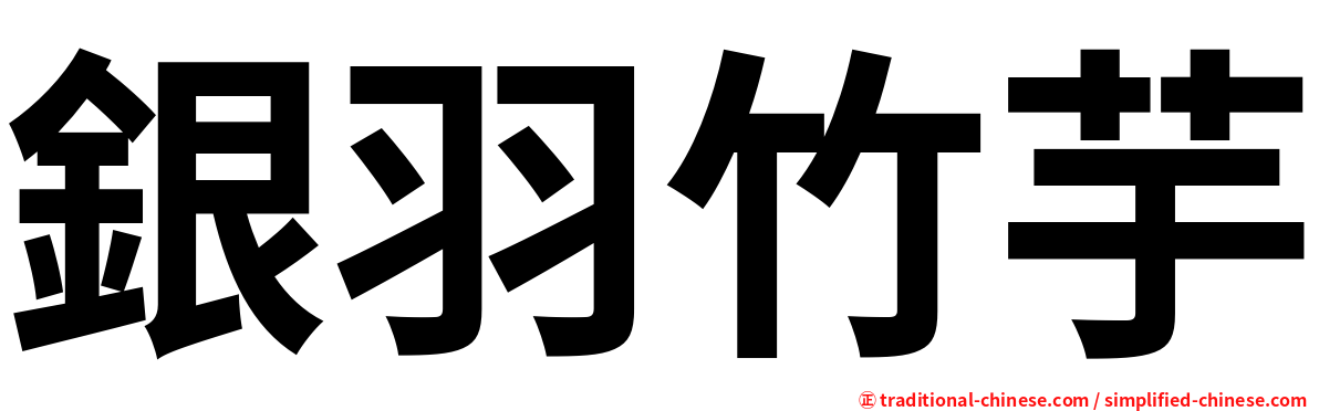 銀羽竹芋