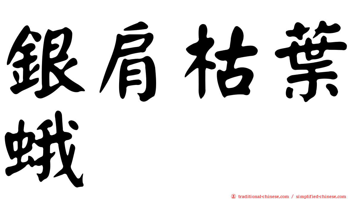銀肩枯葉蛾