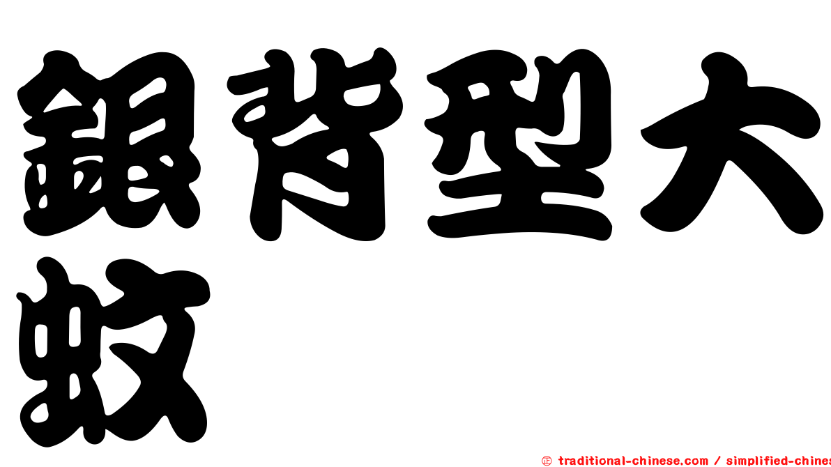 銀背型大蚊
